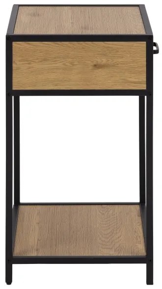 SARON éjjeliszekrény tölgy/fekete