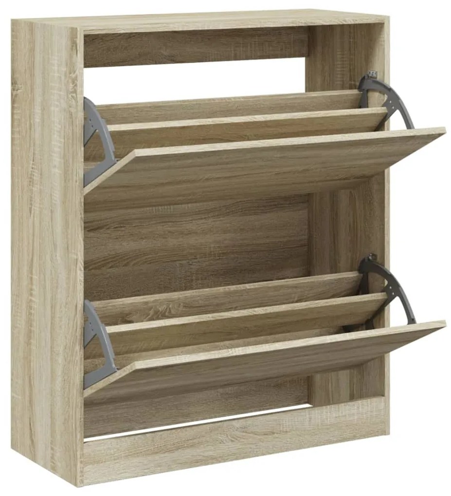 sonoma tölgy színű szerelt fa cipőszekrény 80 x 34 x 96,5 cm