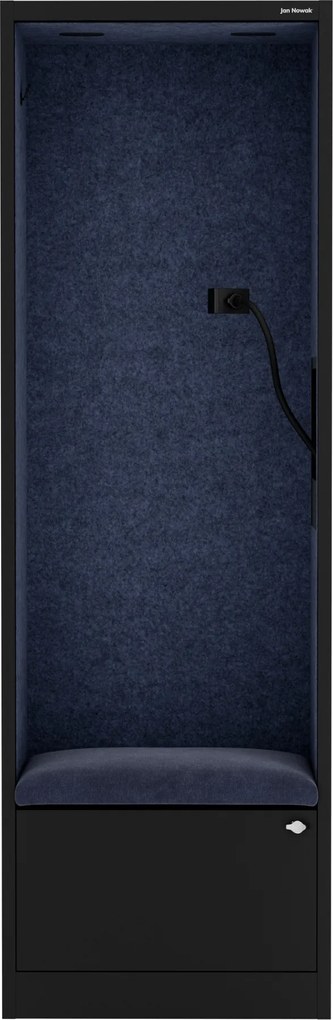 Sally 600mm korpus Czarny - siedzisko Granatowy