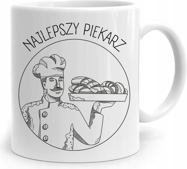 Bögre Ajándék Péknek A Legjobb Pék fényképes nyomtatással