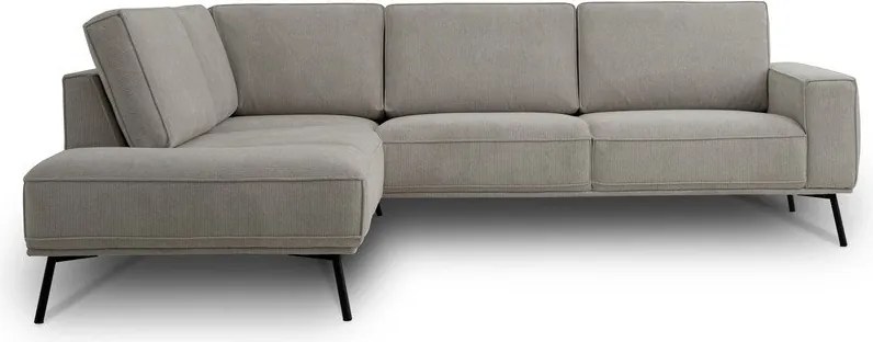Szürkésbézs zsenília sarokkanapé (bal oldali-L alakú) Amsterdam – Scandic