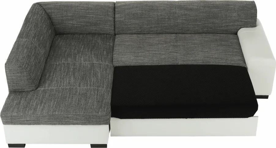 Ülőgarnitúra, fehér/szürke melír, balos, MINERVA