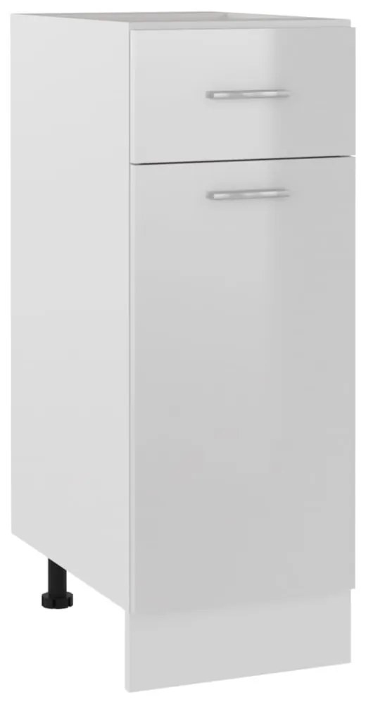 “Lyon” magasfényű fehér szerelt fa fiókos alsószekrény