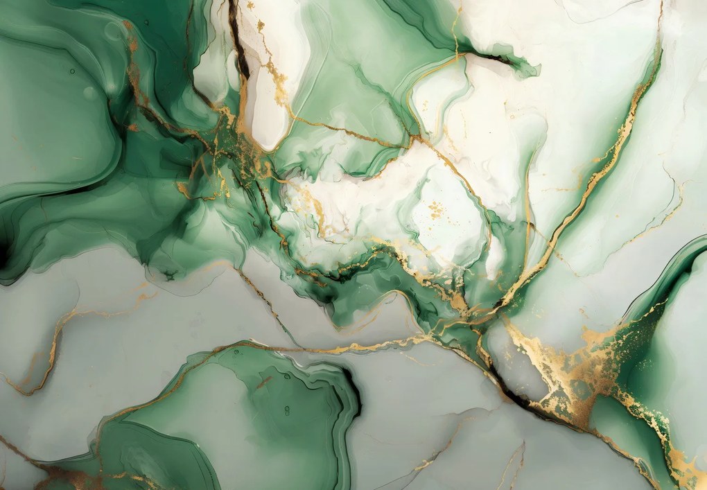 Fotótapéta - Zöld márvány (147x102 cm)
