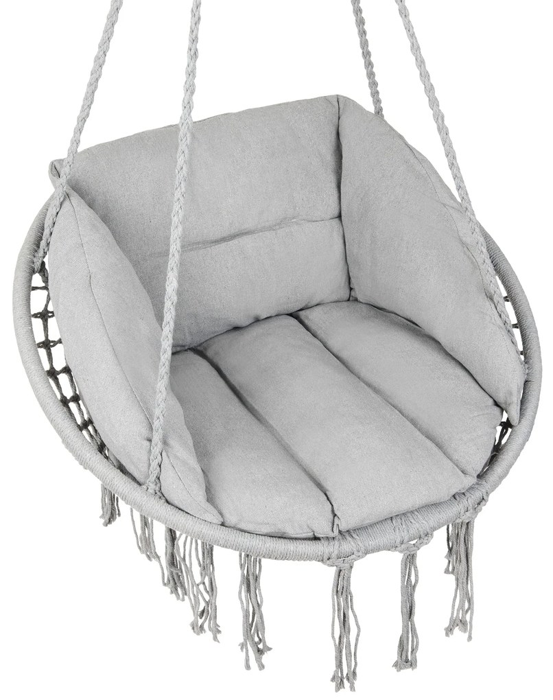 Szürke függőfotel párnázattal KOLUMBIA