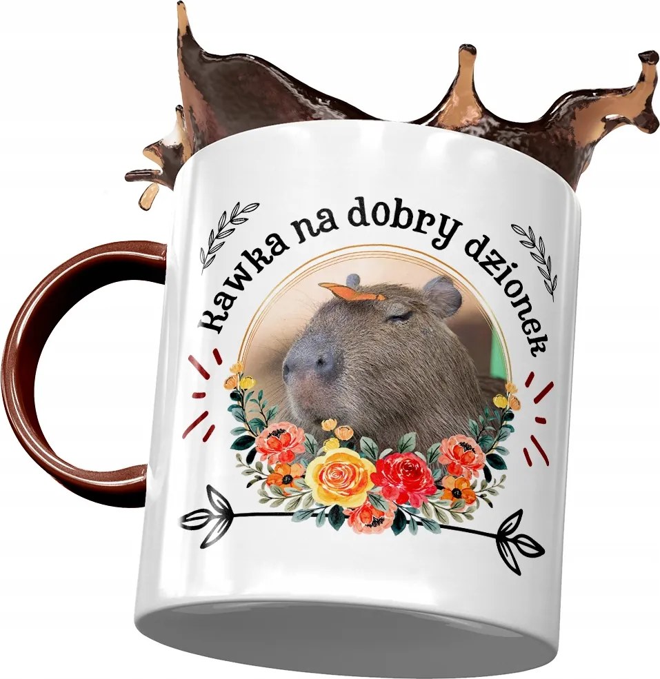 Kapibara Bordó Bögre Születésnap Névnap Ajándék Nyomtatott Fotóval