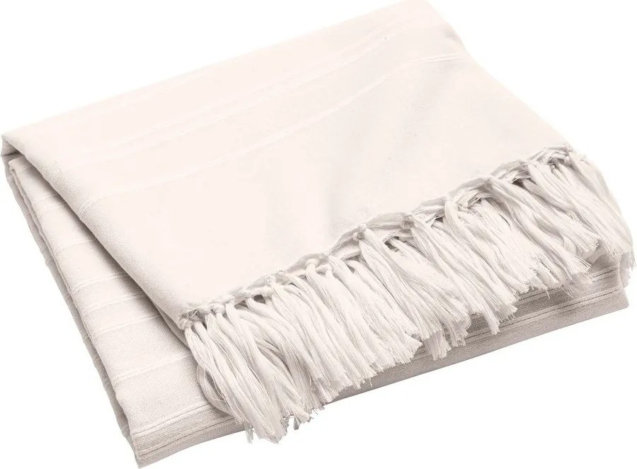 Krémszínű pamut ágytakaró 180x220 cm Lilia – douceur d'intérieur