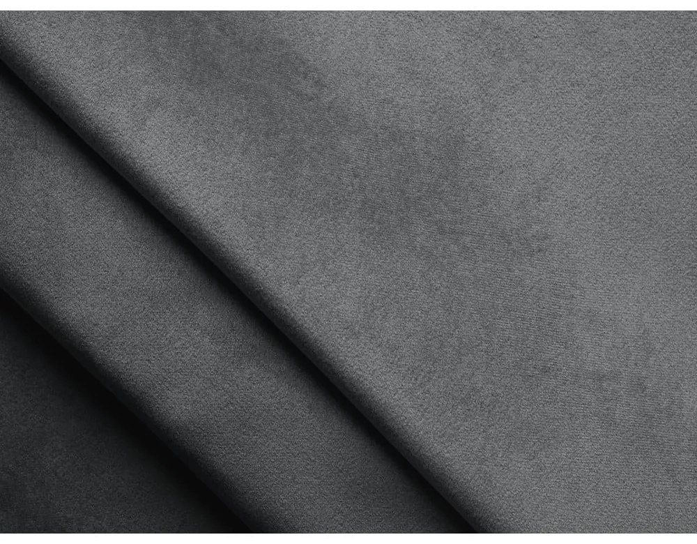 Sötétszürke kárpitozott ágyneműtartós franciaágy ágyráccsal 140x200 cm Anani – Makamii