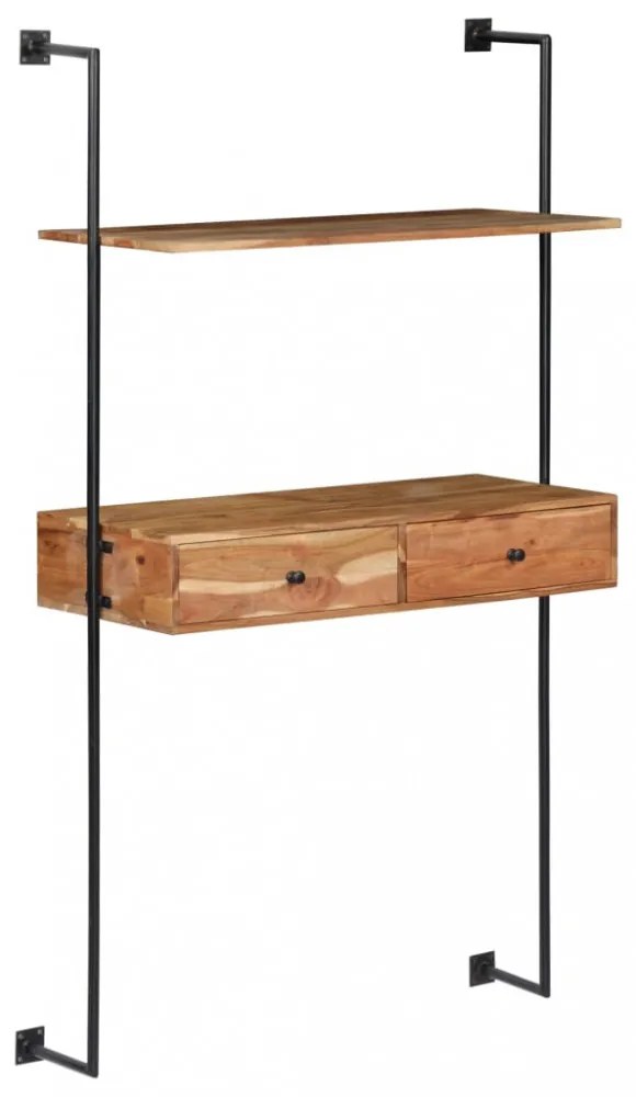 tömör akácfa fali pult 90 x 40 x 170 cm
