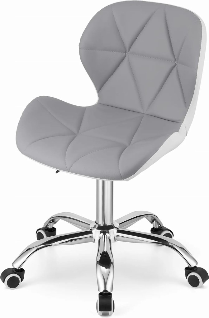 AKCIÓ Szürke-fehér irodai szék AVOLA öko bőrből II. osztály