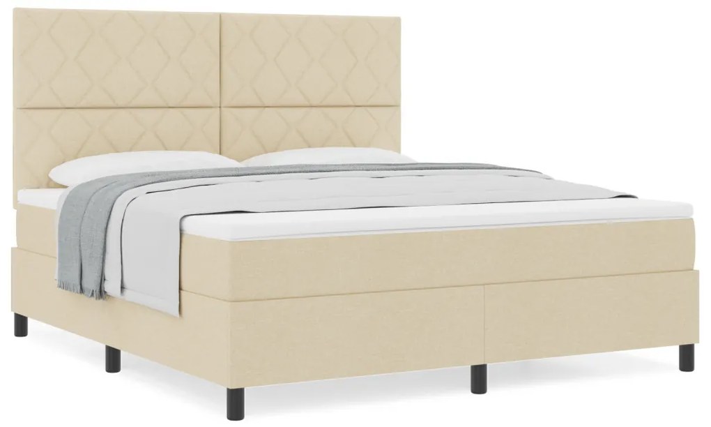Boxspring ágy matraccal bézs szövet