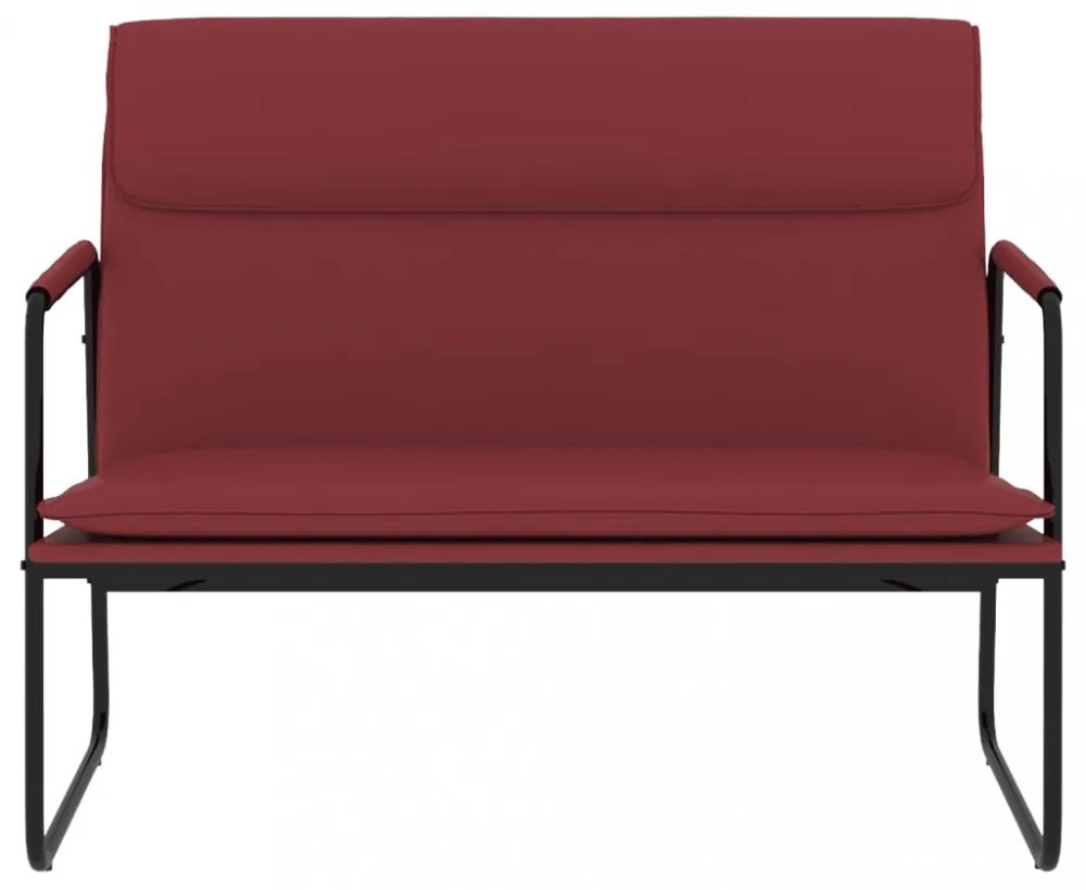 vidaXL bordó műbőr pad 100 x 64 x 80 cm