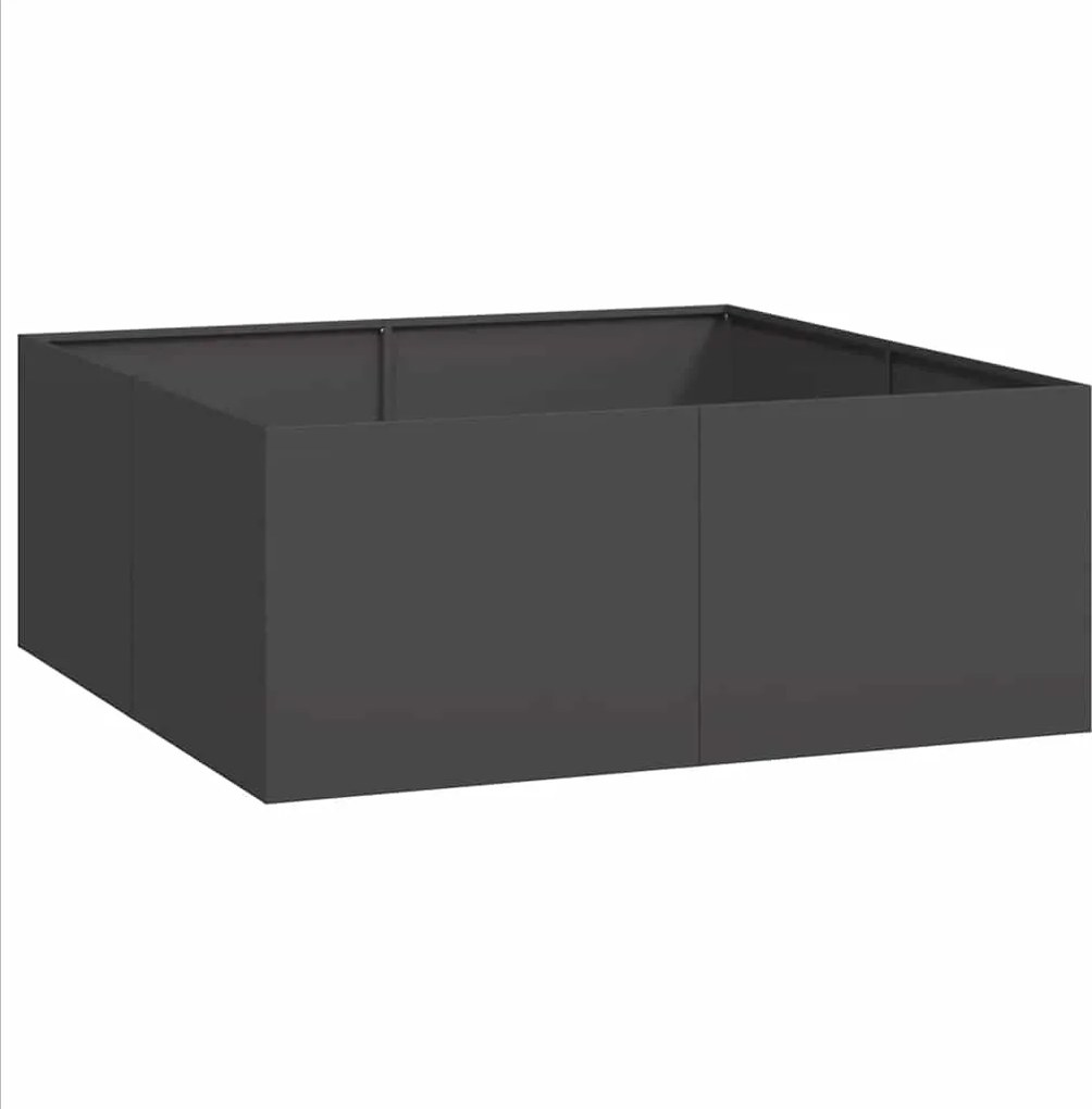 vidaXL ültetvény fekete 80x80x80 cm Acél