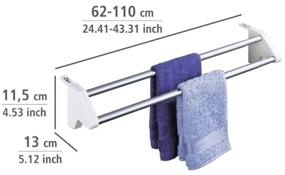 WENKO 3702100 - Akasztó 13x11,5 cm ezüst/fehér