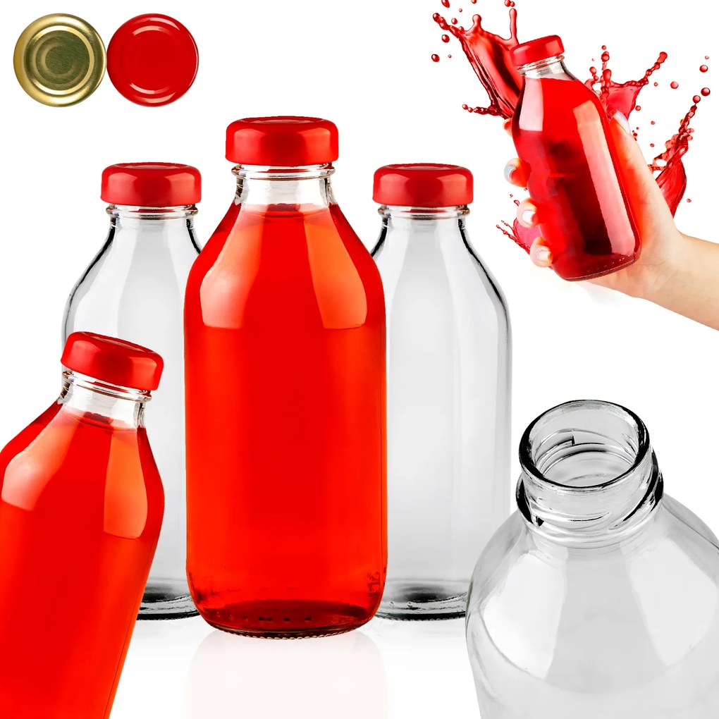 20x Micimackó Kupakos Palack Szett 0,33 ML Málna Gyümölcslé Házi