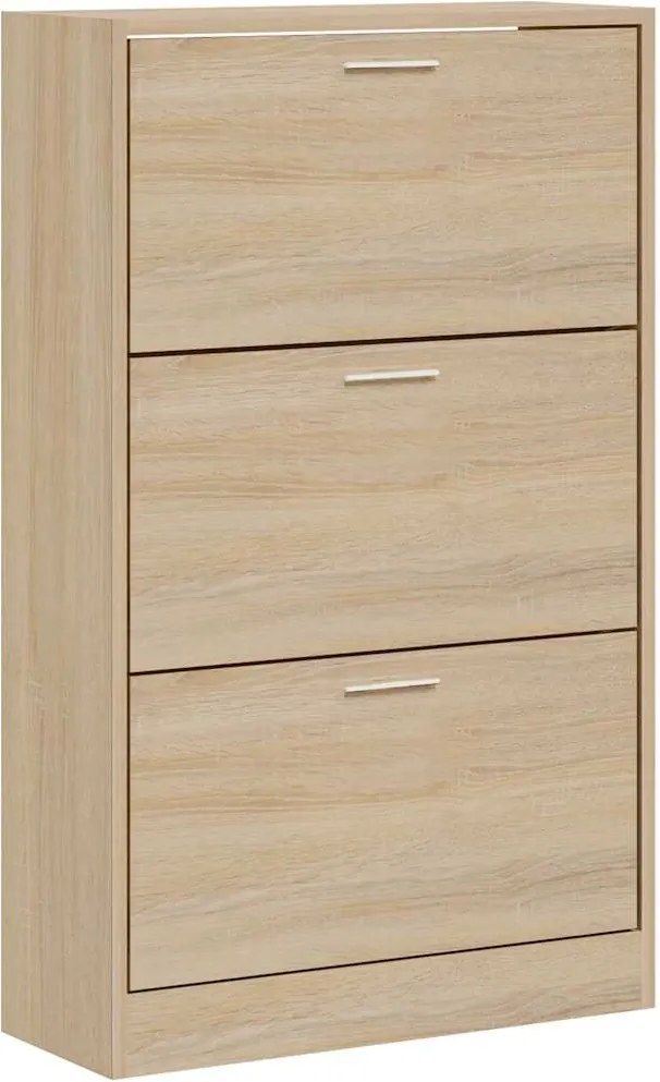 vidaXL sonoma tölgy színű szerelt fa cipőszekrény 63x24x103 cm