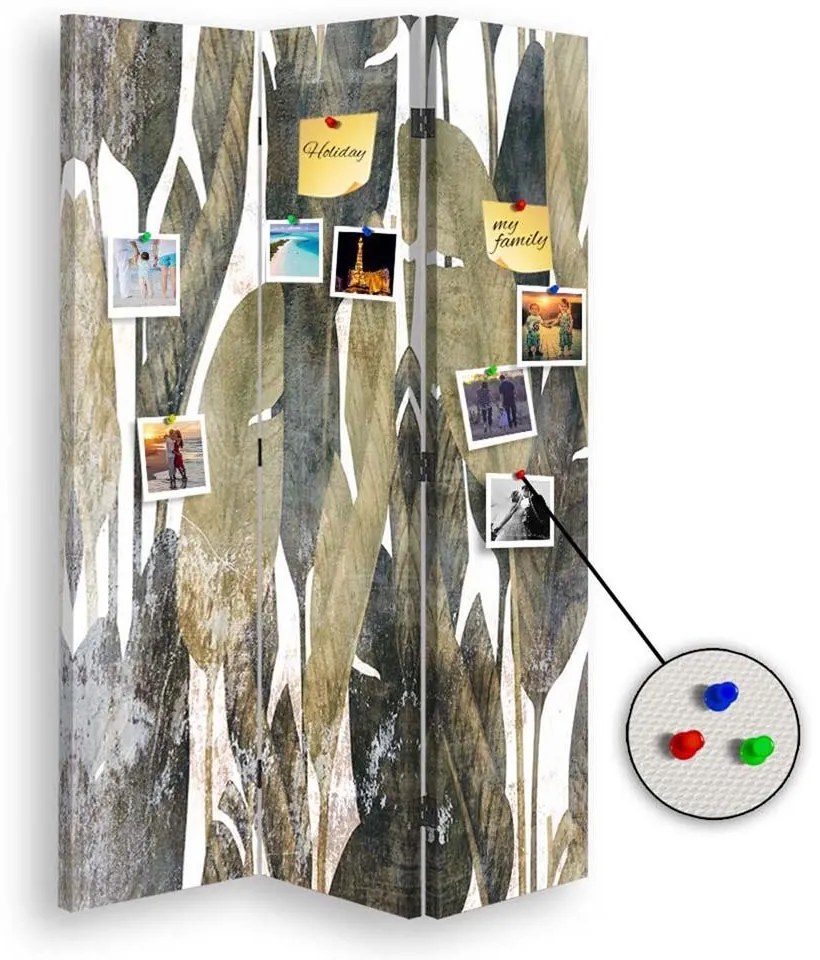 Gario Paraván Retro banán levelek Méret: 145 x 170 cm, Kivitelezés: Klasszikus paraván