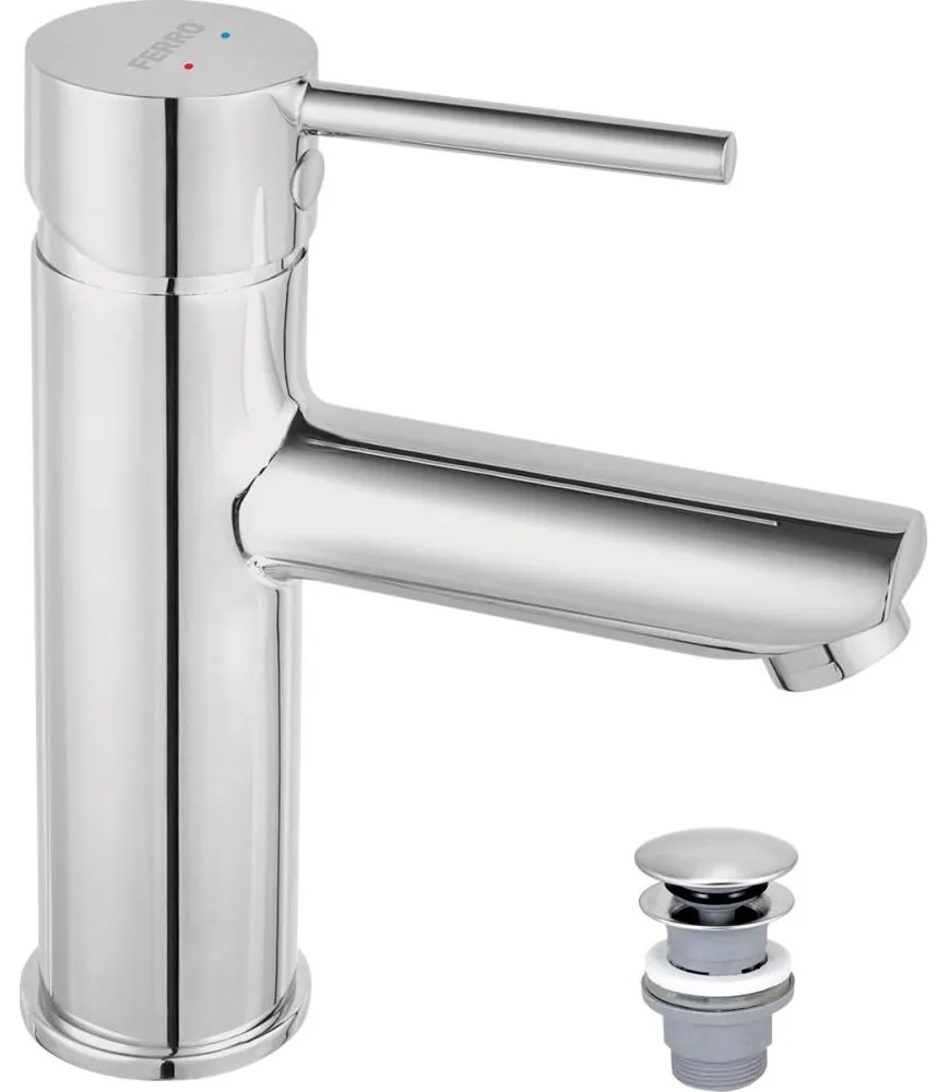 FERRO - Mosdócsaptelep + leeresztő FIESTA fényes króm