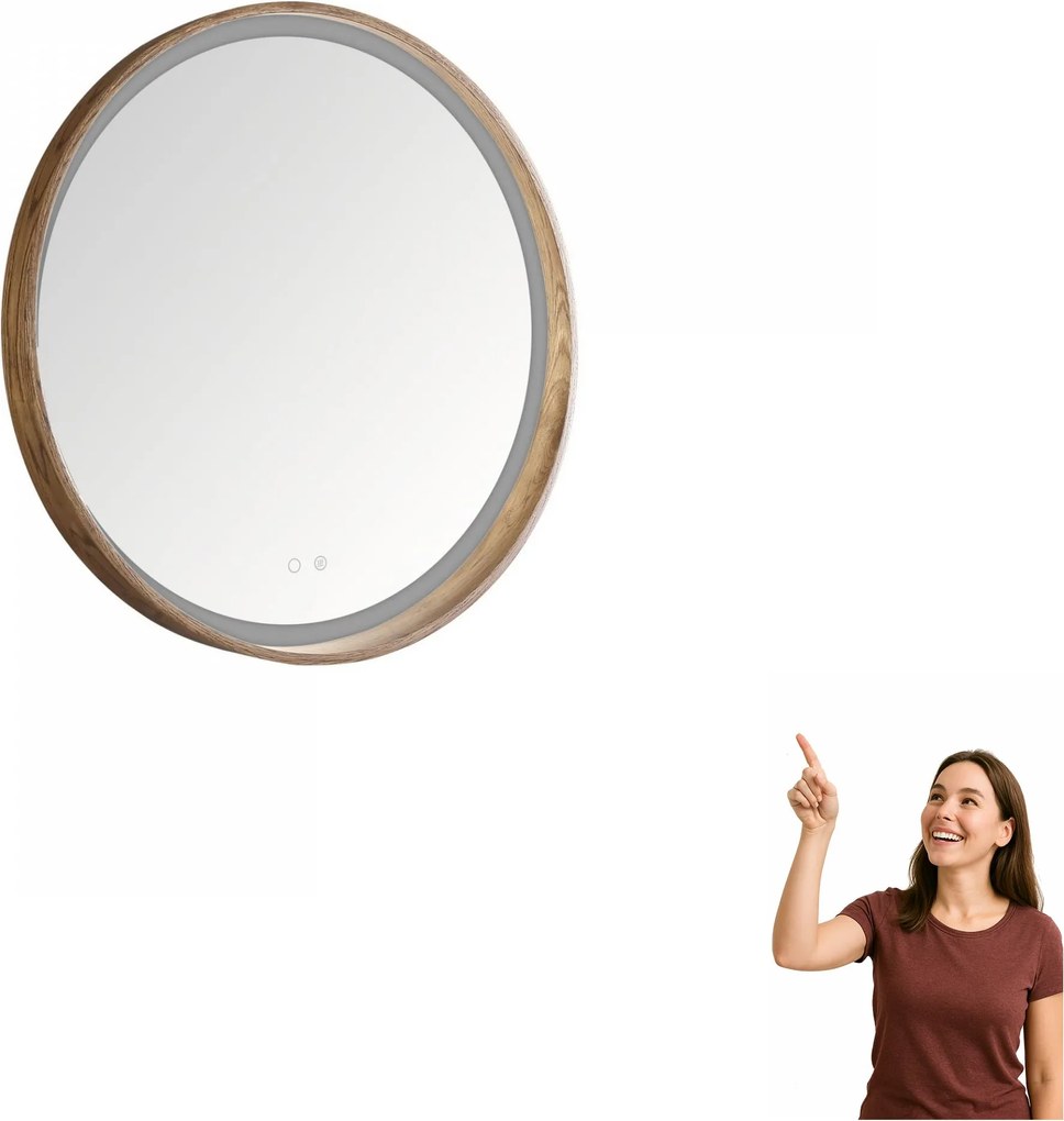 Fürdőszobai tükör kerek Led háttérvilágítással 36W Tükör 3123-2 Zuma Line