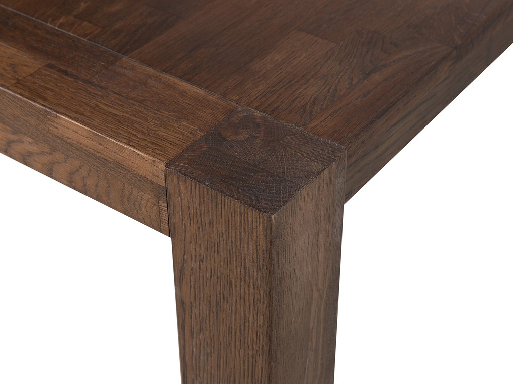 Klasszikus Sötétbarna Fa Étkezőasztal 150 x 85 cm NATURA Beliani