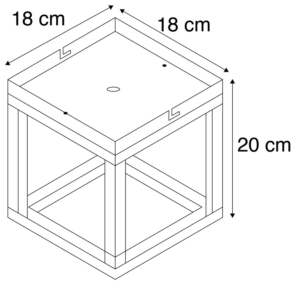 Ipari mennyezeti lámpa rozsdabarna - Cage