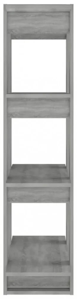 szürke sonoma színű térelválasztó könyvszekrény 80x30x123,5 cm