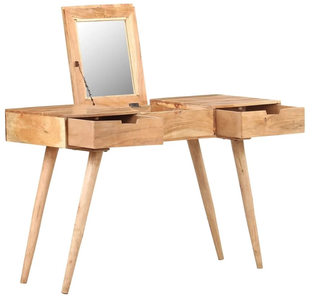 tömör akácfa fésülködőasztal tükörrel 112 x 45 x 76 cm