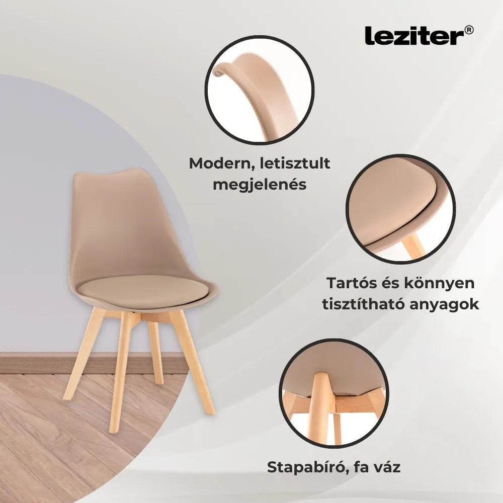 Velon 4+1 étkező garnitúra fehér-bézs