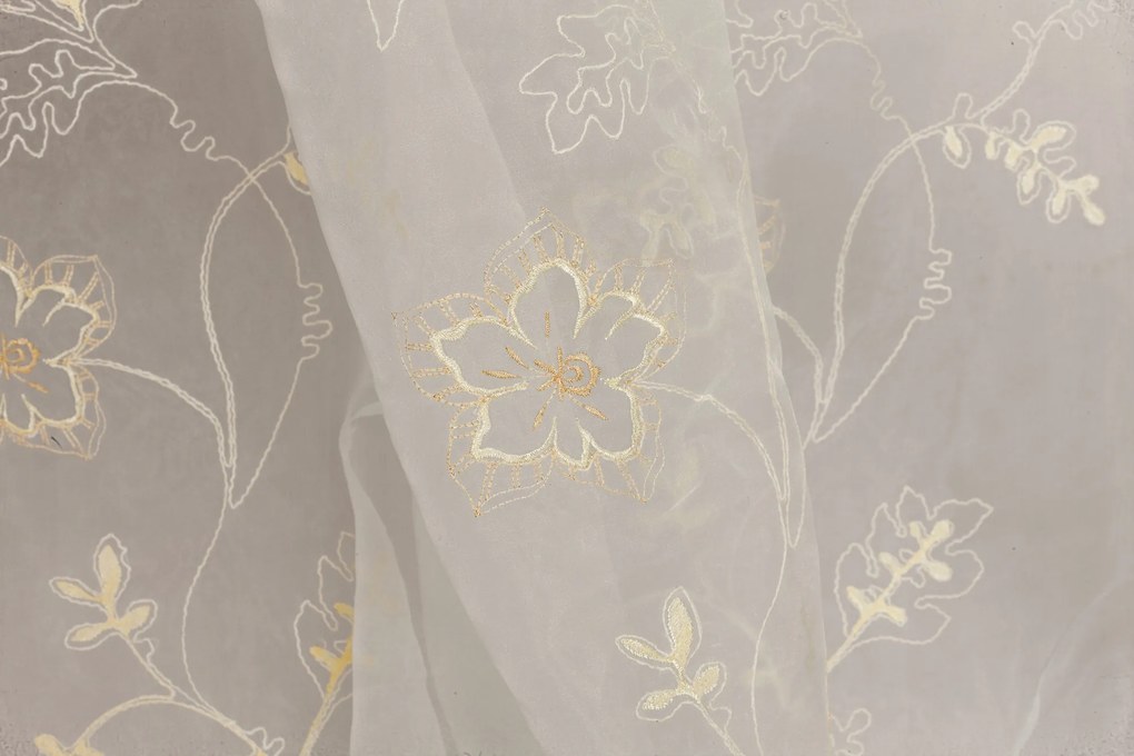 Hímzett függöny Pd 1419-1 C2-3, 280 cm magas