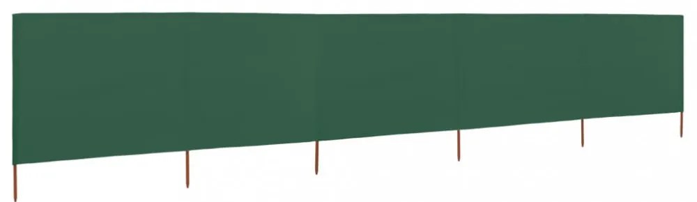 zöld 5 paneles szövet szélfogó 600 x 120 cm