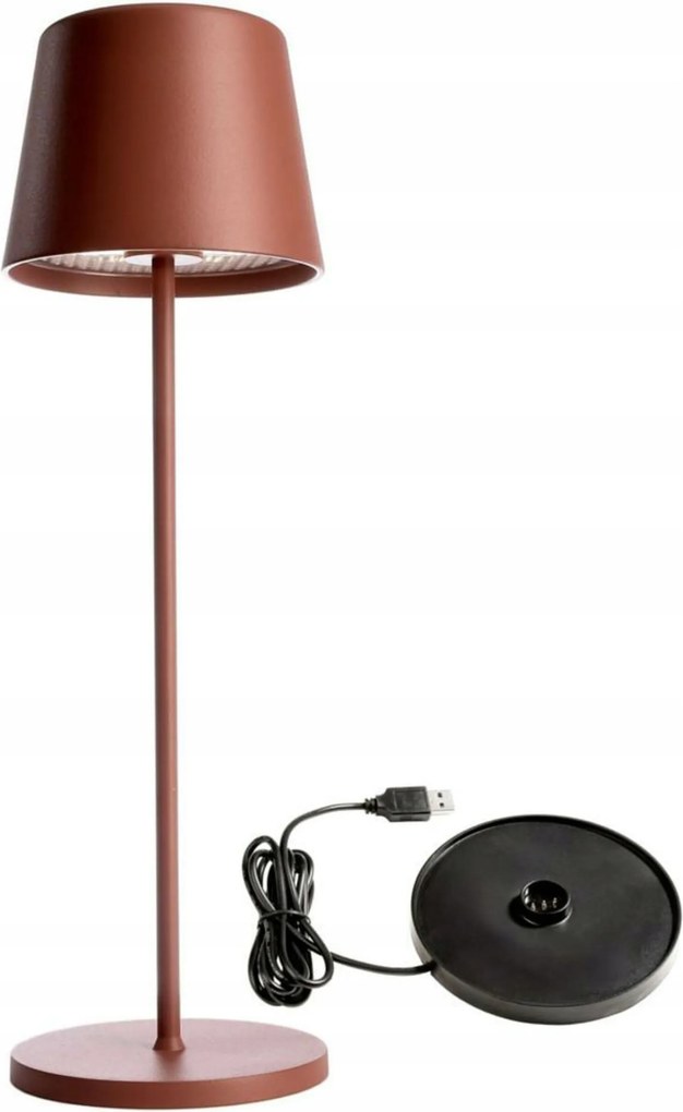 Light Impressions Deko-Light újratölthető lámpa Canis terracotta szett töltő