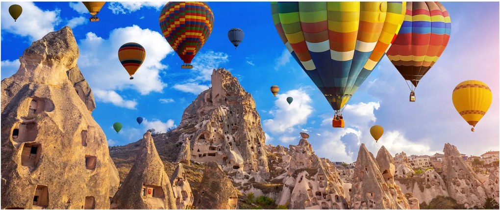 Kép - Hőlégballonok, Kappadókia, Törökország. (120x50 cm)