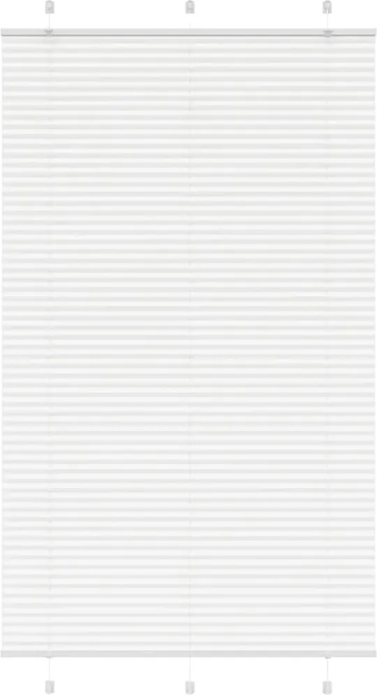 vidaXL pliszírozott redőny Fehér 115x200cm szövetszélesség 114,4cm