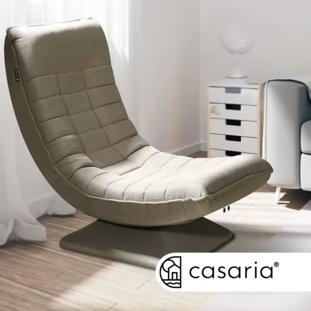 ABERDEEN napozó fotel 87×60×105cm, bézs Casaria