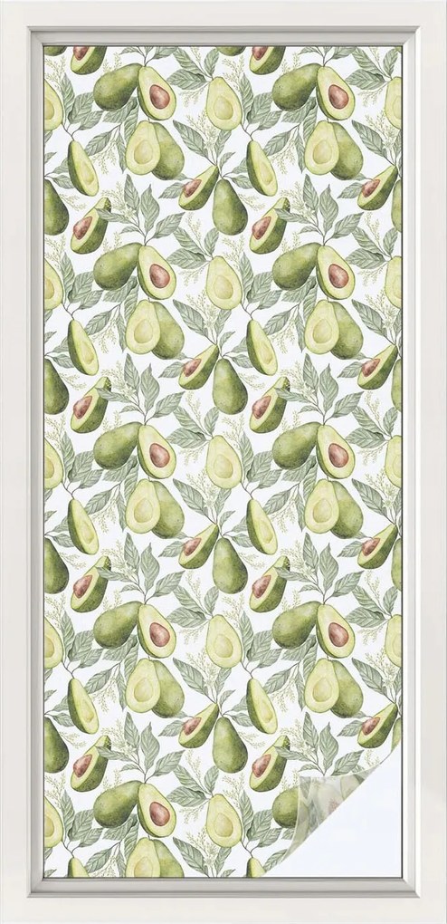Ablaküvegfólia Adatvédelem Avokádó levelek 50x116 cm
