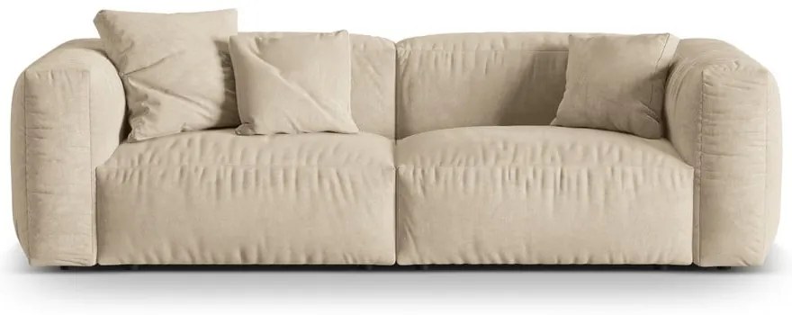 Bézs bársony moduláris kanapé 240 cm Martina – Micadoni