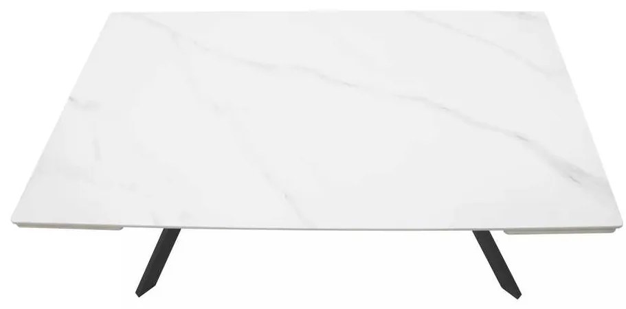 Lumiere étkezőasztal 180 x 90 cm, fehér / fekete