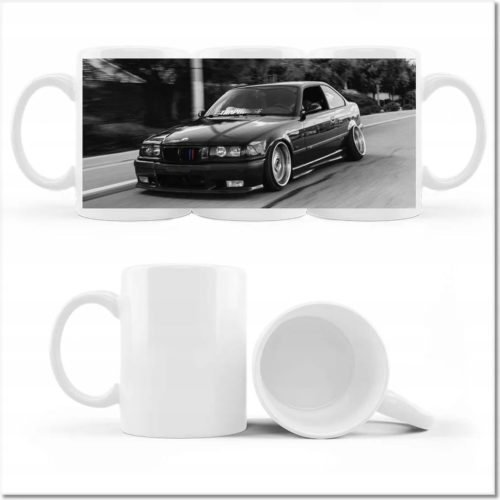 Bmw 3 Három Buma nyomott mintás bögre Klasszikus autó Daily Car