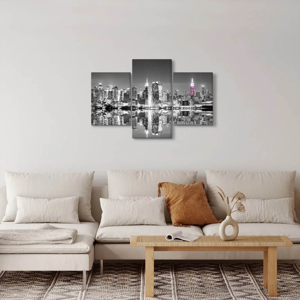 Kép - New York és a lila felhőkarcoló (90x60 cm)