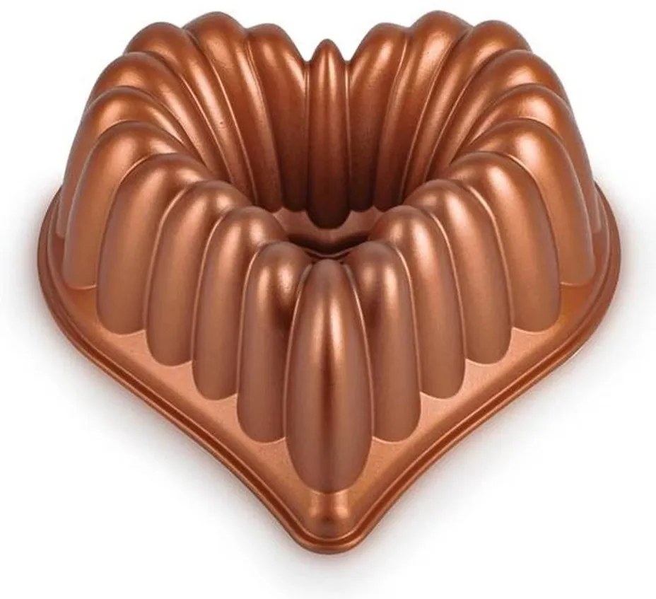 KITCHISIMO szív alakú kuglófform/rézszínű