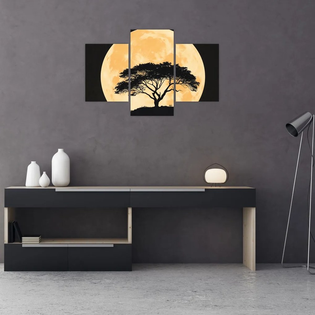 Kép – Fa arany teliholdban II. (90x60 cm)