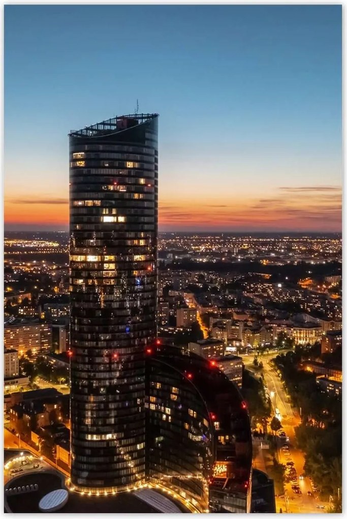 Poszterek 80x120 Boroszló éjszakai panoráma