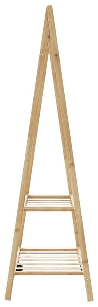 bambusz ruhaállvány polcokkal 96 x 45,5 x 150,5 cm