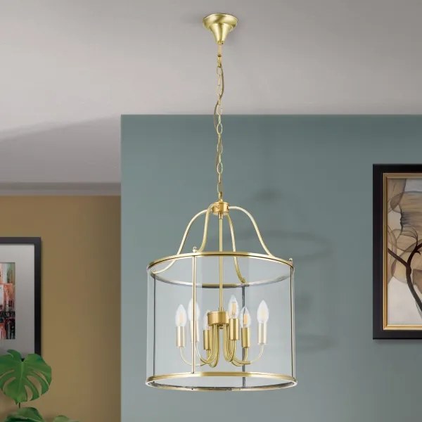 Orion - BRUNO láncos csillár 6xE14/40W/230V átm. 43 cm arany