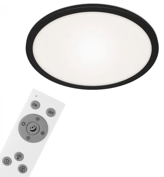 Briloner 7168-015 - LED Dimmelhető mennyezeti lámpa PIATTO LED/22W/230V fekete + távirányító
