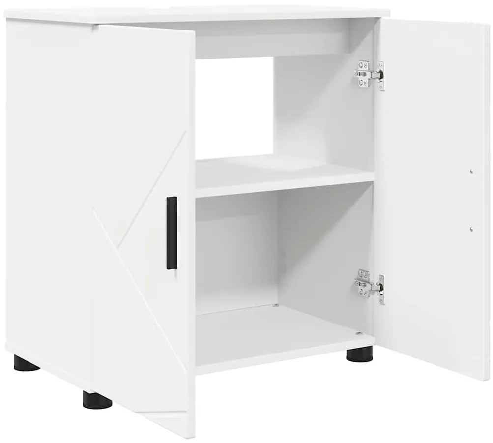 Fürdőszoba Székény polcokkal Fehér 61 x 35 x 64 cm Faanyag