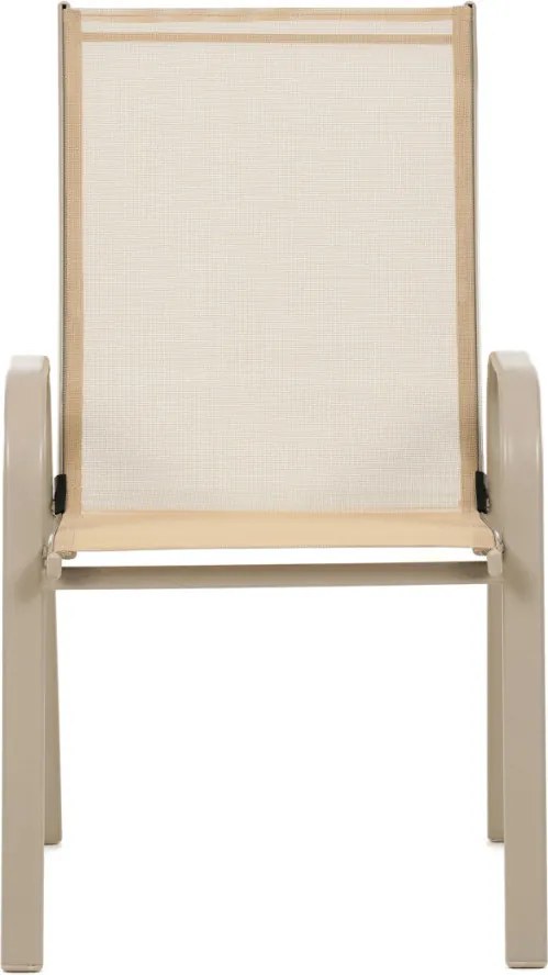 Kerti szék, fém, hálós kivitel, krém, AZC-C1000 CRM