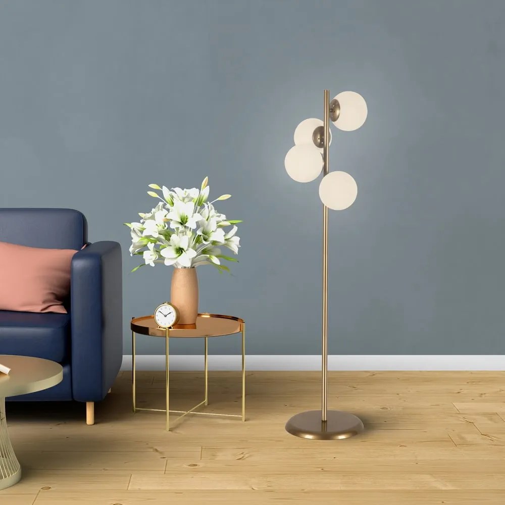 Owl aranyszínű állólámpa, magasság 130 cm - Squid Lighting
