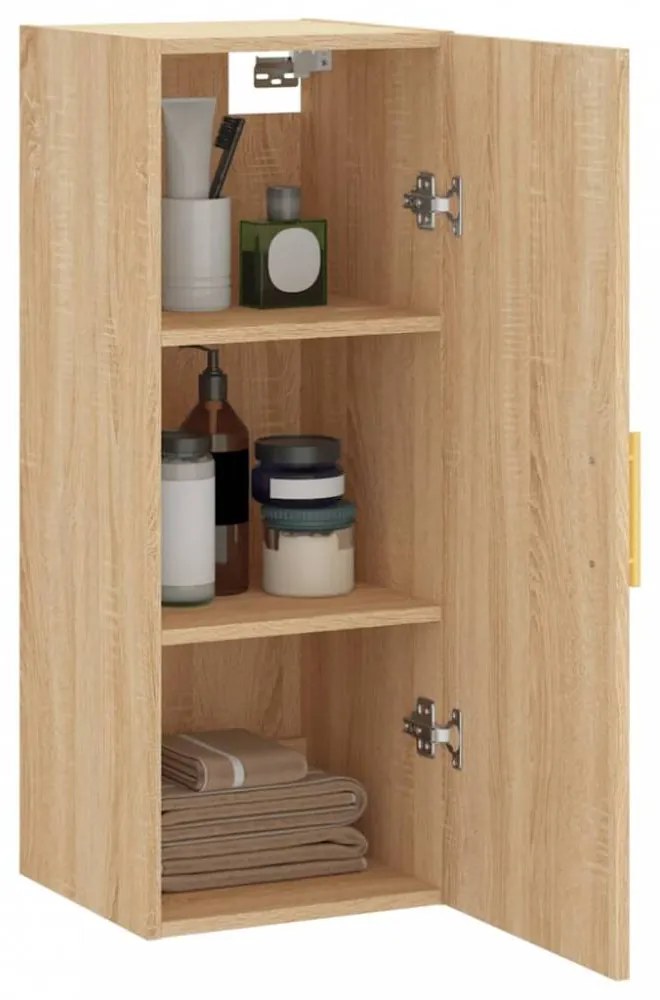 Sonoma színű fali szekrény 34,5 x 34 x 90 cm