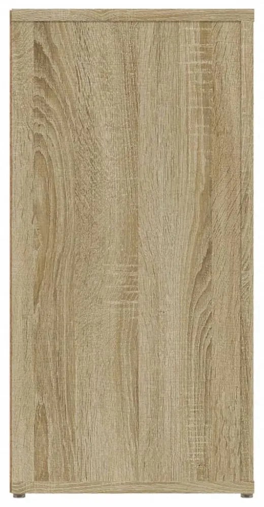 sonoma tölgy színű szerelt fa tálalóasztal 100x30x59,5 cm